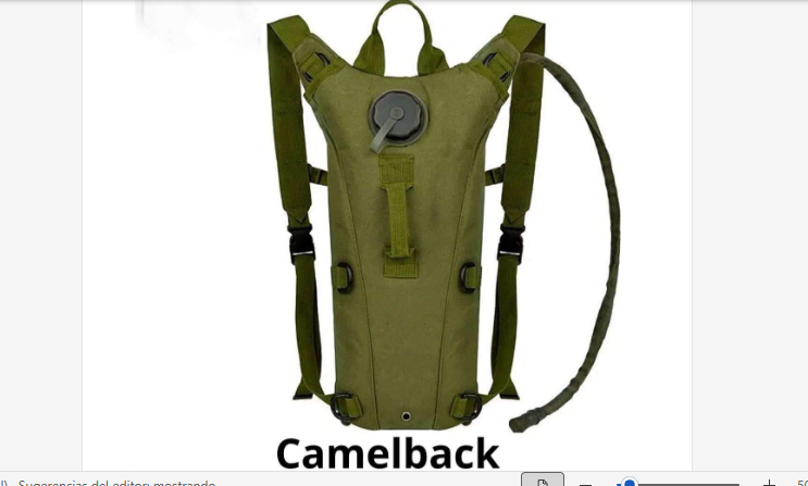 Camelback o mochila de hidratación