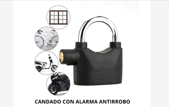 Candado con alarma antirrobo