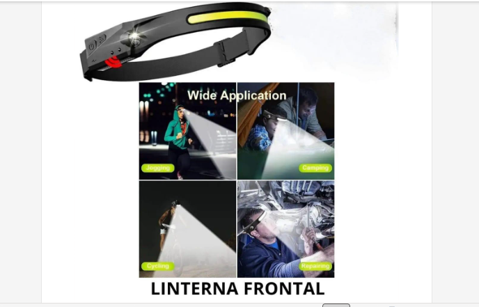 Linterna frontal COB