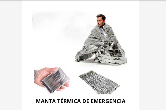 Manta térmica de emergencia